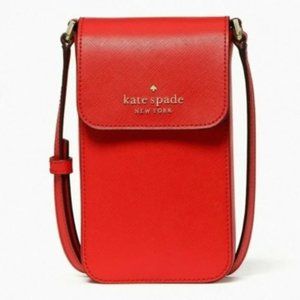 Kate Spade Gazpacho Staci North South Flap Leather Phone Crossbody Bag